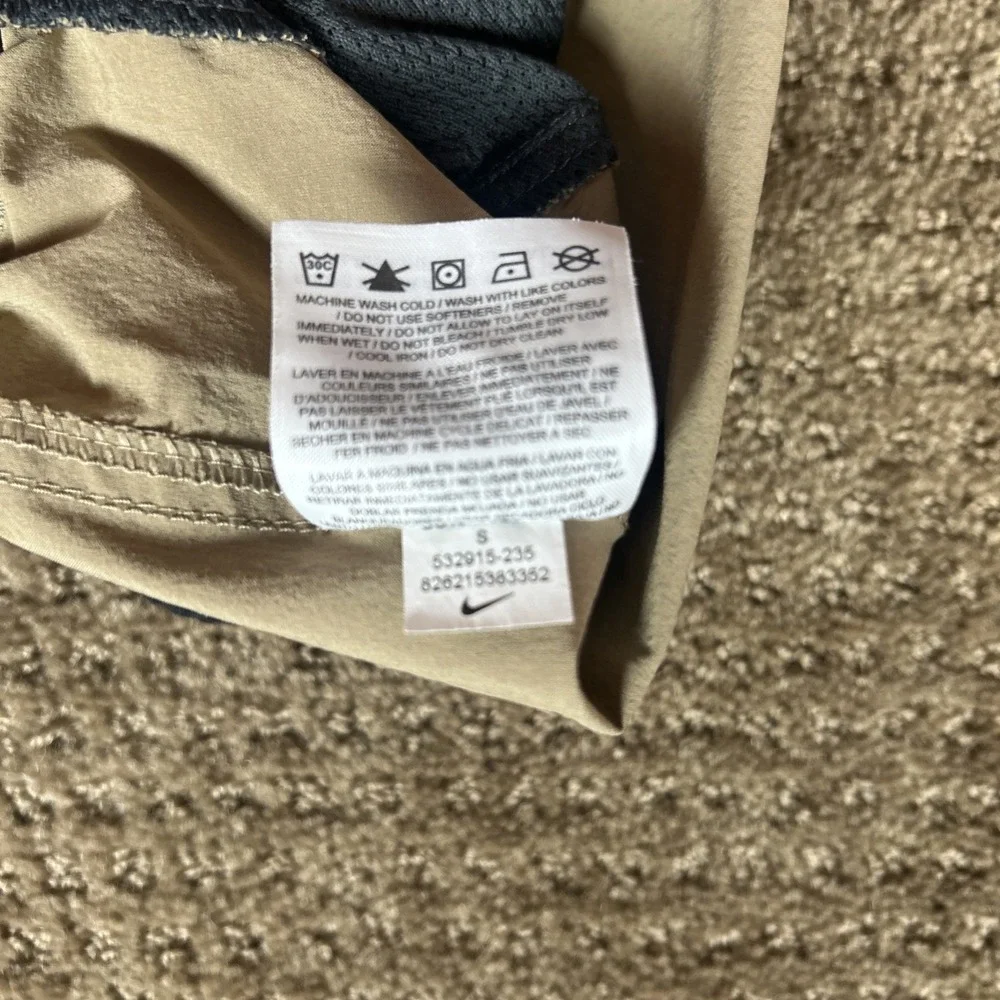 Nike Men's Athletic Shorts Brown Logo Drawstring Size‎ Small